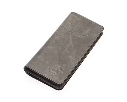 Portefeuille unisexe vintage Westpolo Olympus en cuir véritable grainé avec compartiment pour téléphone (2727C) 