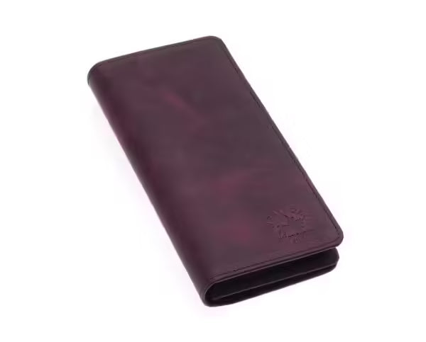 Portefeuille unisexe vintage Westpolo Olympus en cuir véritable grainé avec compartiment pour téléphone (2727C) 