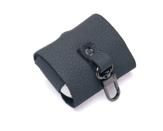 westpolo poine genuine leather apple airpods pro protection case – black gallery img 1