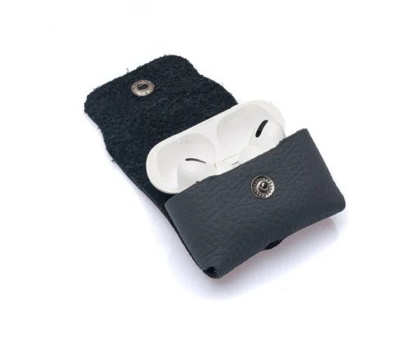 westpolo poine genuine leather apple airpods pro protection case – black gallery img 2