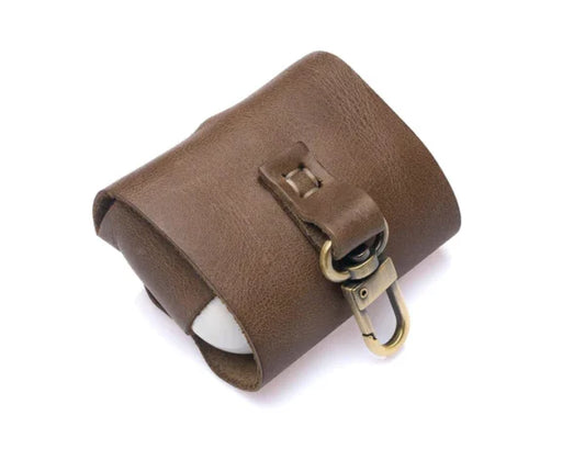 westpolo poine genuine leather apple airpods pro protection case – khaki gallery img 1