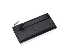 Portefeuille horizontal unisexe Westpolo Rice en cuir véritable, grande capacité, avec compartiment pour téléphone (3760) 