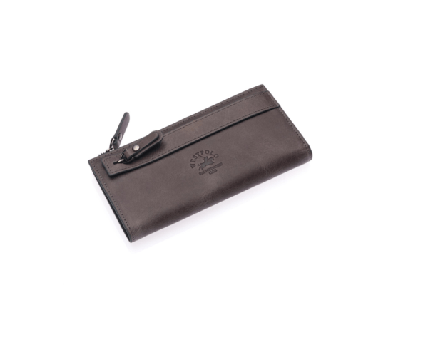 Westpolo Rice Large Card Capacity Unisex Genuine Leather Horizontal Wallet Card Holder with Phone Compartment (3760C)
