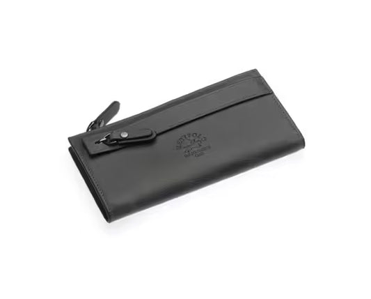Portefeuille horizontal unisexe en cuir véritable Westpolo Rice, grande capacité, avec compartiment pour téléphone (3760C) 