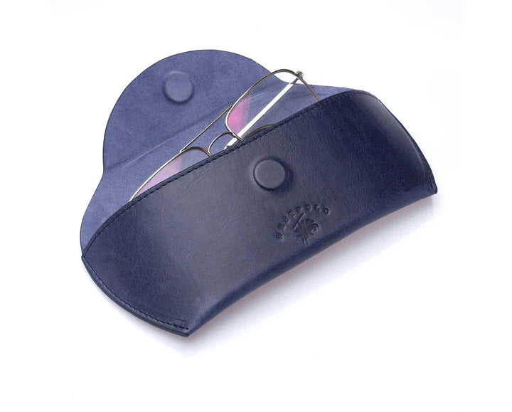 westpolo sunset genuine leather magnet glasses case – blue featured img
