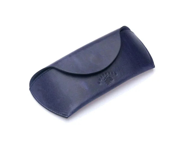 westpolo sunset genuine leather magnet glasses case – blue gallery img 2