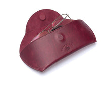 westpolo sunset genuine leather magnet glasses case – claret red featured img