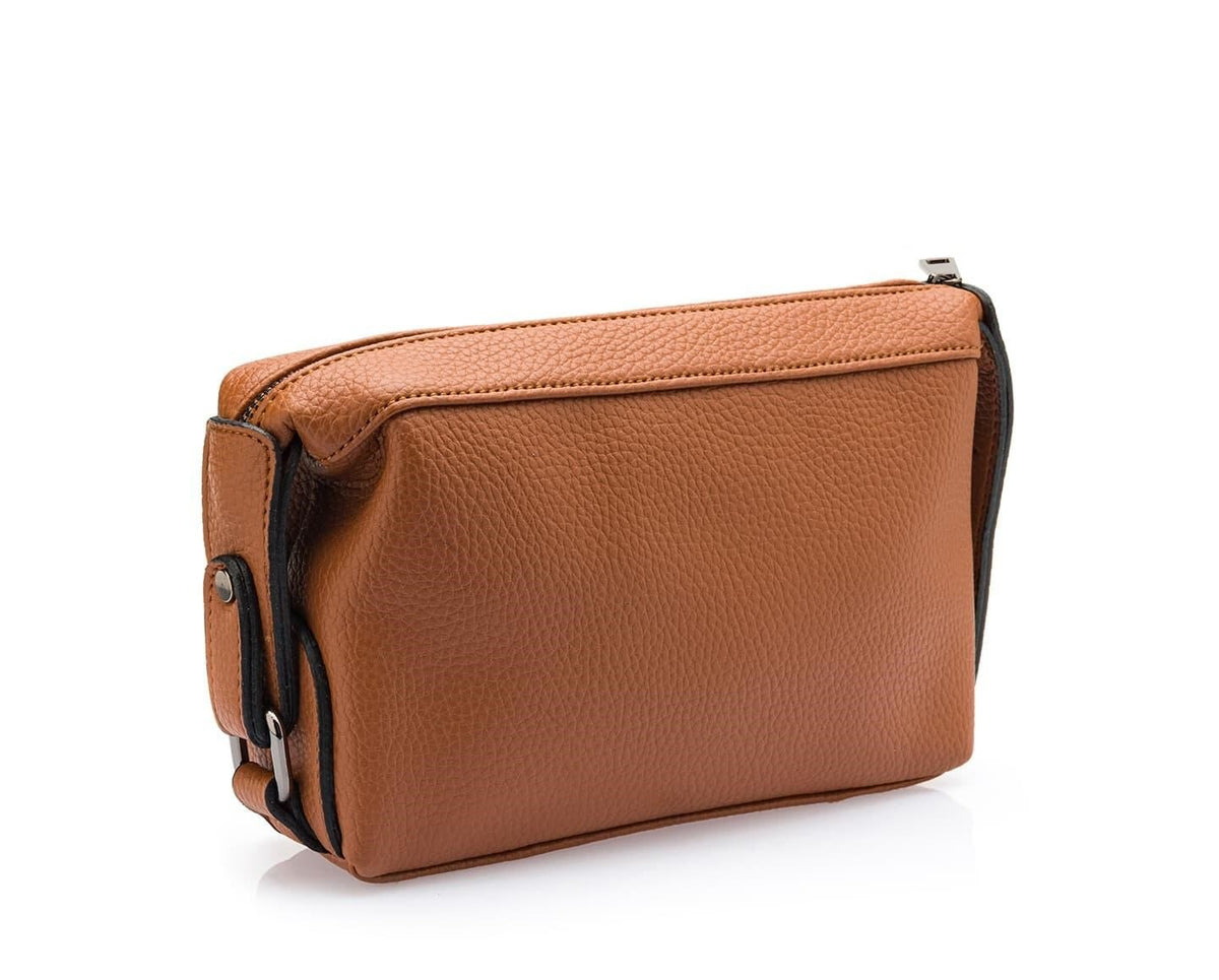 Westpolo Waterproof Leather Unisex Hand Portfolio Clutch Bag - Camel (6030)