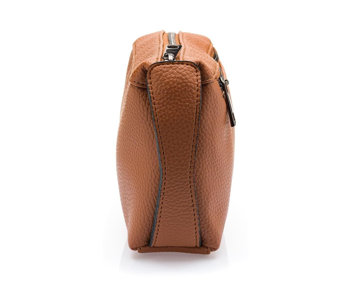 Westpolo Waterproof Leather Unisex Hand Portfolio Clutch Bag - Camel (6030)
