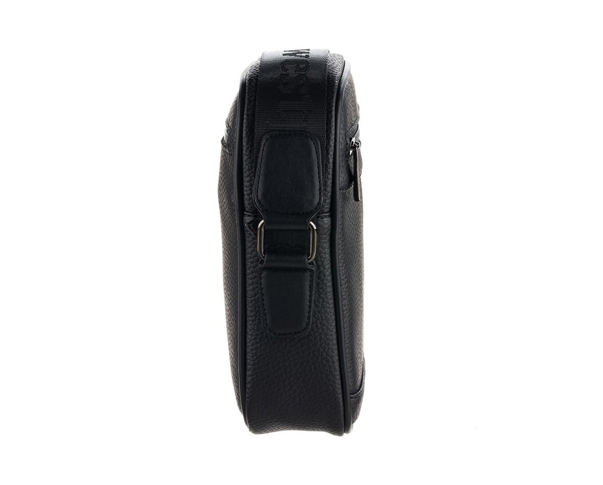 Westpolo Waterproof Leather Men's Messenger Bag with Shoulder Strap - Black (7017)