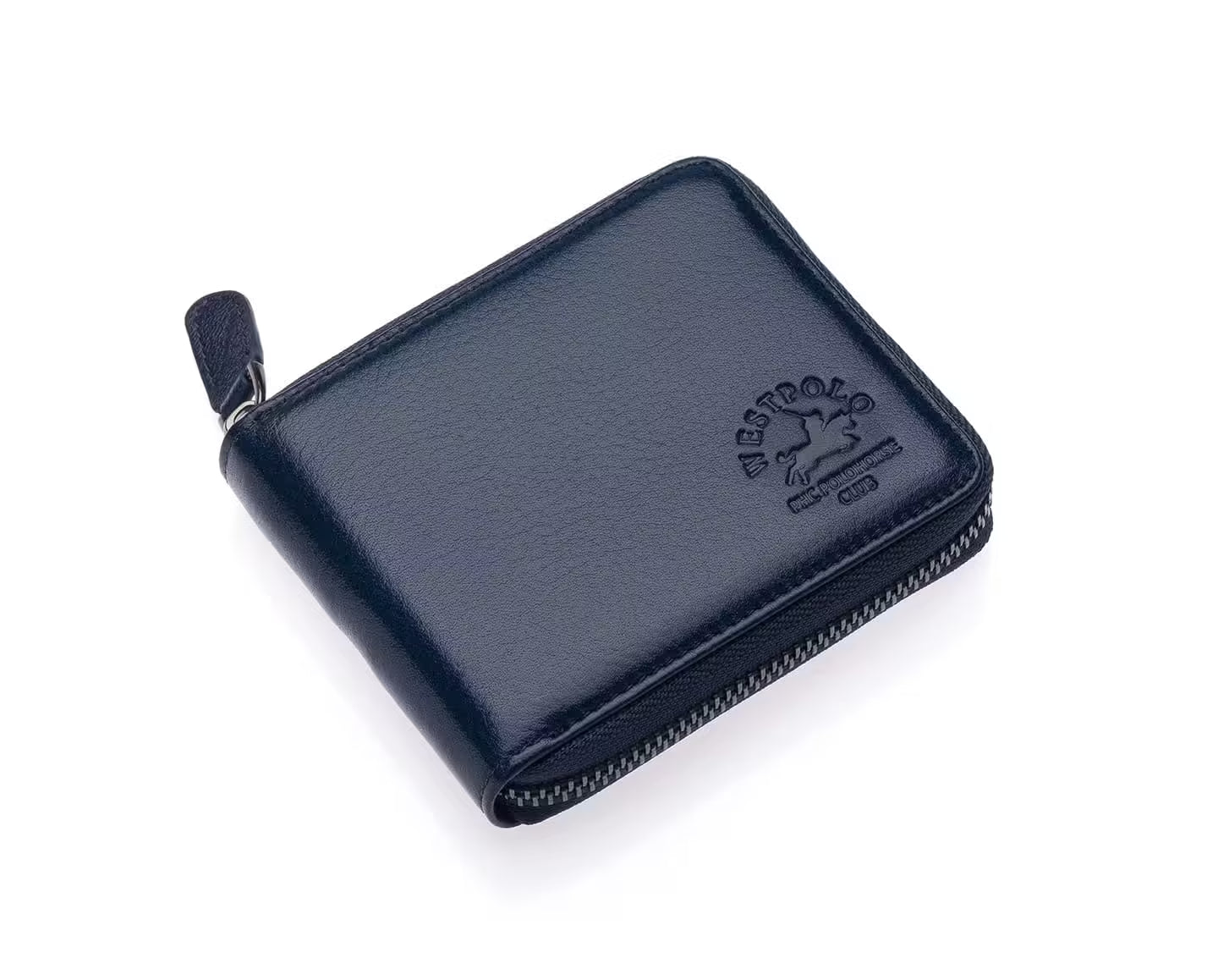 Westpolo Tiger Unisex Genuine Tumbled Leather Wallet Card Holder With Abundant Credit Card Compartment (2743)