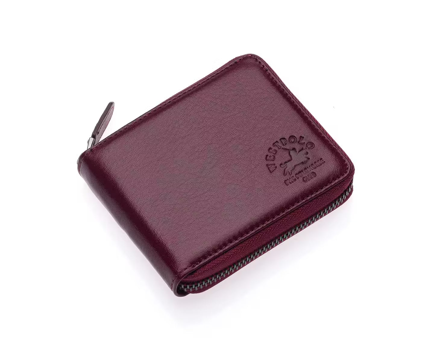 Westpolo Tiger Unisex Genuine Tumbled Leather Wallet Card Holder With Abundant Credit Card Compartment (2743)