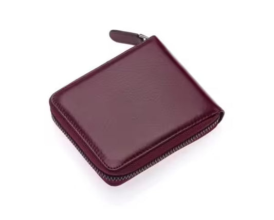 Westpolo Tiger Unisex Genuine Tumbled Leather Wallet Card Holder With Abundant Credit Card Compartment (2743)