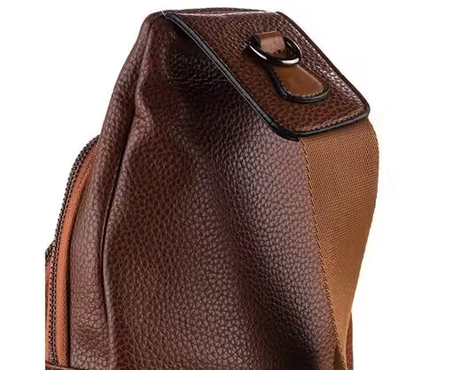 Westpolo Unisex Leather Cross Chest and Shoulder Bag Body Bag(NL) (EGB113)