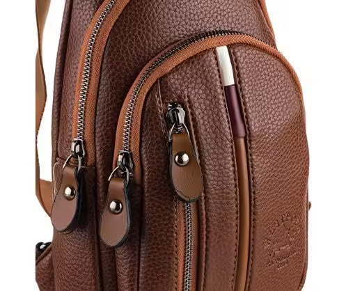 Westpolo Unisex Leather Cross Chest and Shoulder Bag Body Bag(NL) (EGB113)