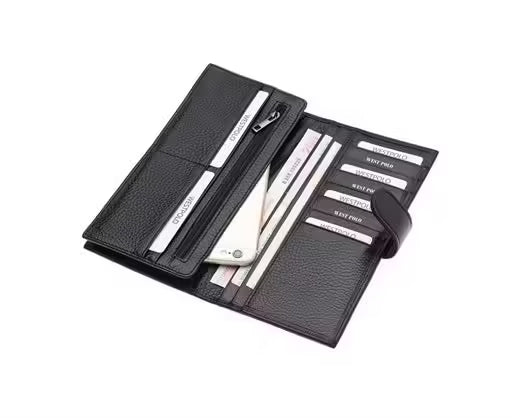 Westpolo Wizard Genuine Antique Leather Phone Compartment Unisex Flip Wallet (877P)