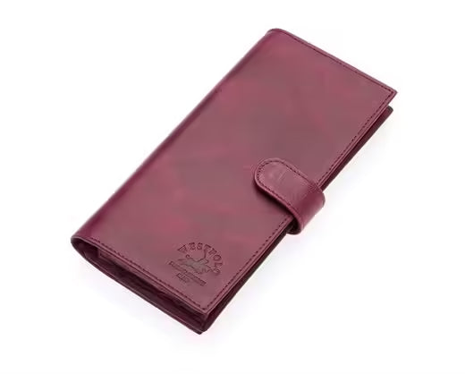 Westpolo Wizard Genuine Antique Leather Phone Compartment Unisex Flip Wallet (877PC)