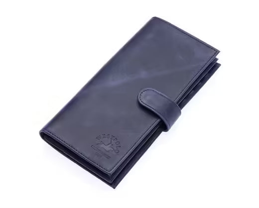 Portefeuille unisexe à rabat Westpolo Wizard en cuir véritable antique avec compartiment pour téléphone (877PC) 