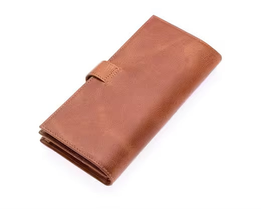 Westpolo Wizard Genuine Antique Leather Phone Compartment Unisex Flip Wallet (877PC)