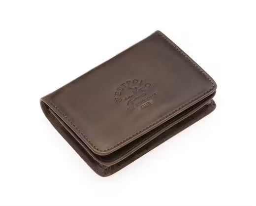 Westpolo Woody Unisex Crazy Tumbled Genuine Leather Card Holder (1024)