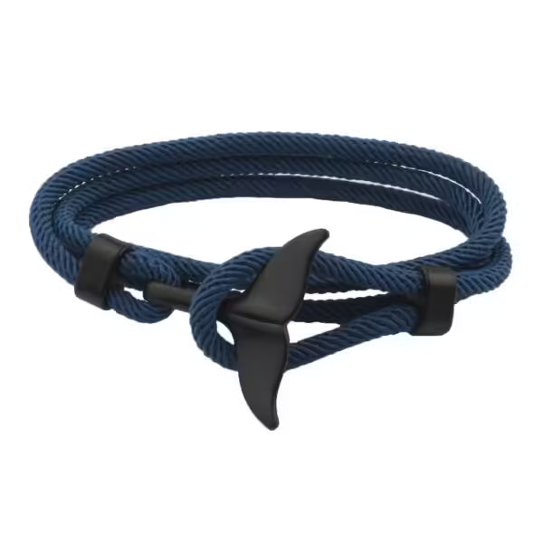 Whale Tail Viking Rope Unisex Bracelet (EGBT266)