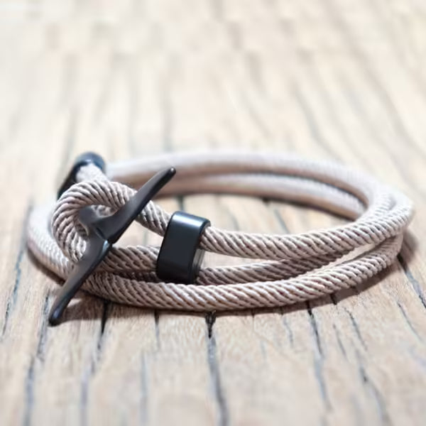 Bracelet unisexe en corde viking à queue de baleine (EGBT266)