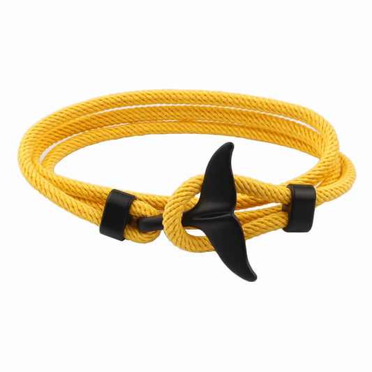 Bracelet unisexe en corde viking à queue de baleine (EGBT266)