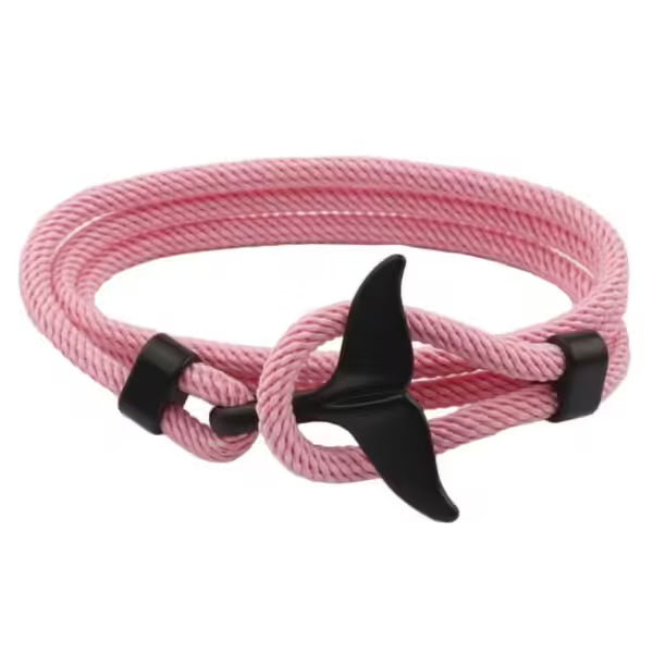 Bracelet unisexe en corde viking à queue de baleine (EGBT266)