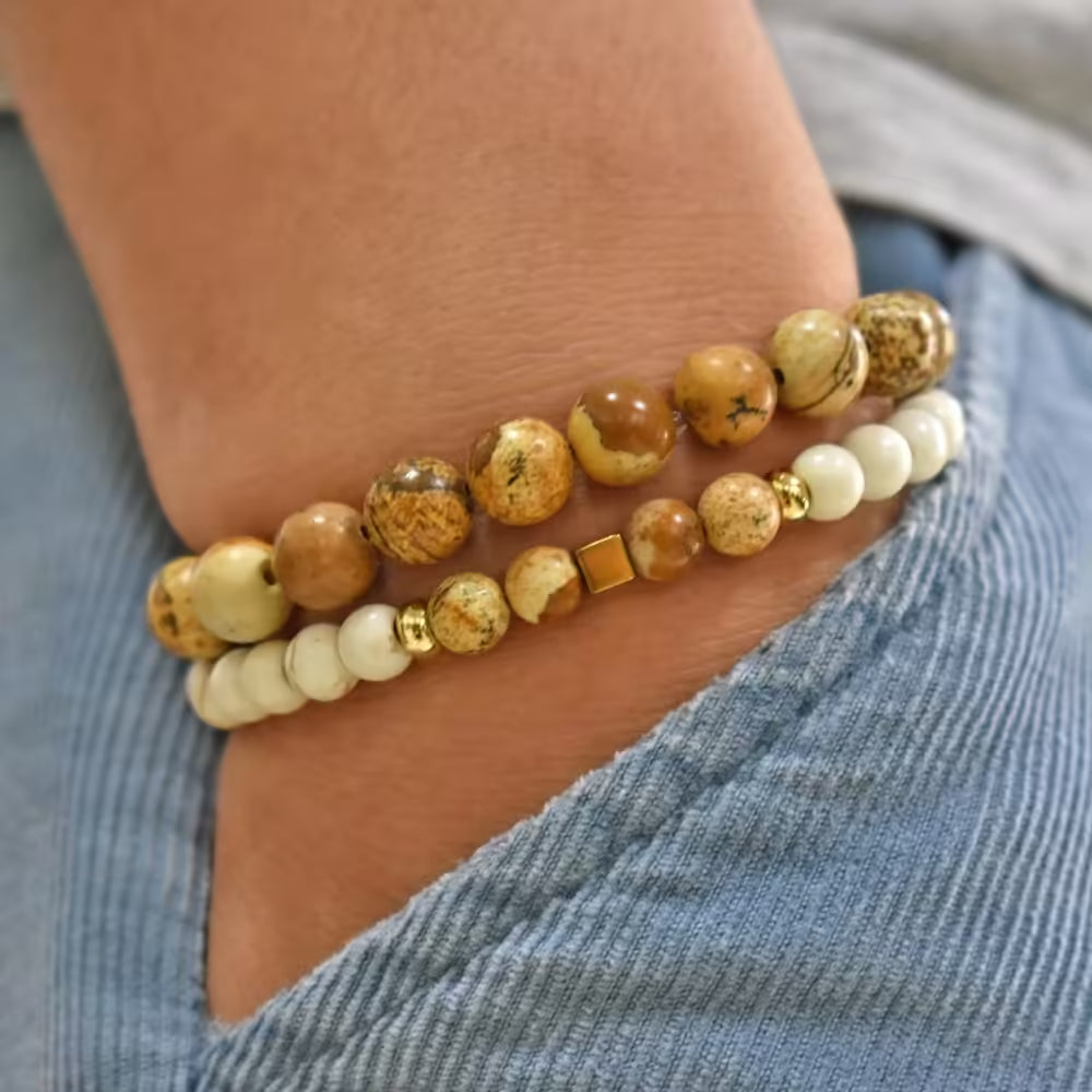 Wooden Beads Bracelet Set (EGBT197)