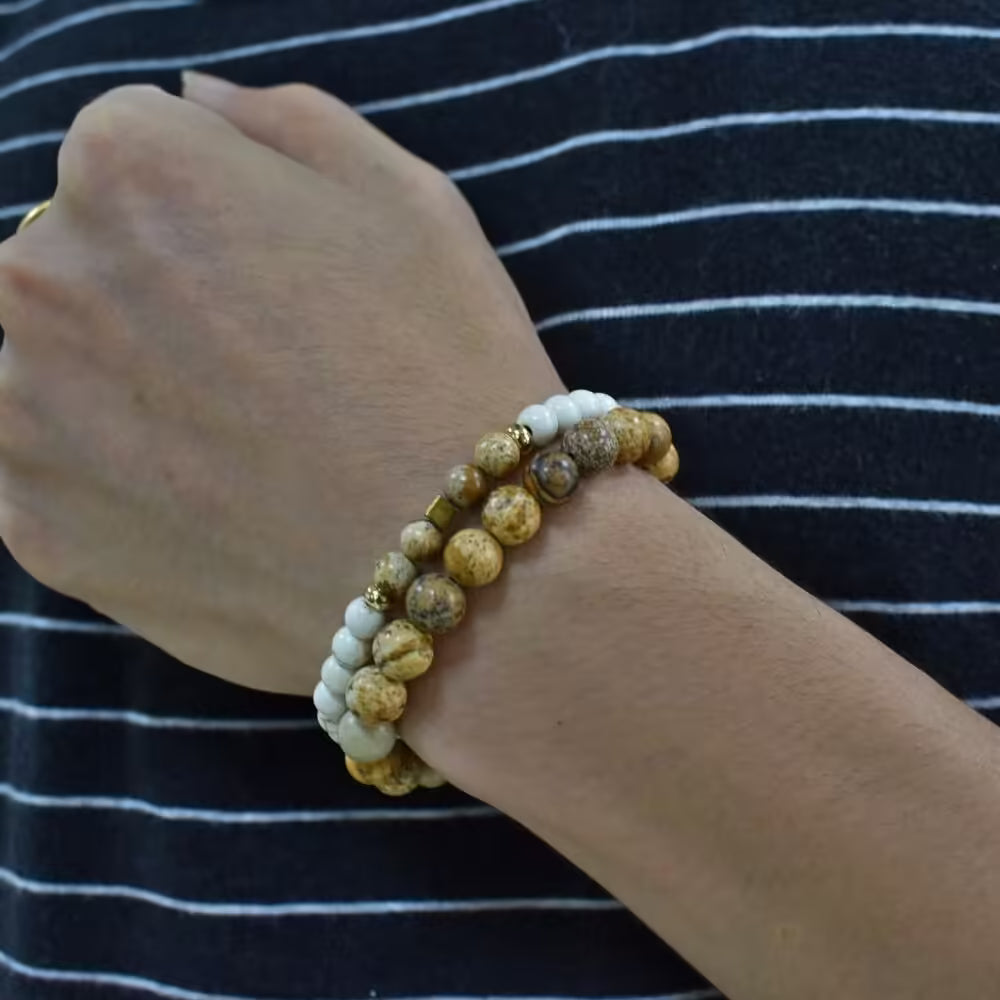 Wooden Beads Bracelet Set (EGBT197)