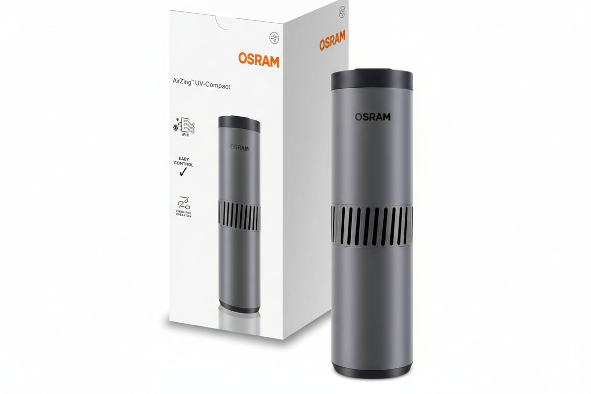 Purificateur d'air portable OSRAM AirZing UV-Compact – Appareil germicide UV-C pour voiture et petites pièces, élimine 99,9 % des bactéries et virus, mini purificateur d'air rechargeable par USB