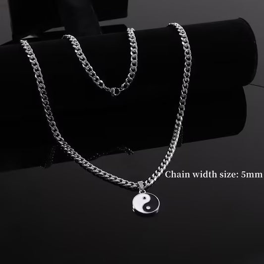 Collier unisexe Yin Yang Chain (EGN086)