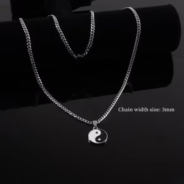 Collier unisexe Yin Yang Chain (EGN086)