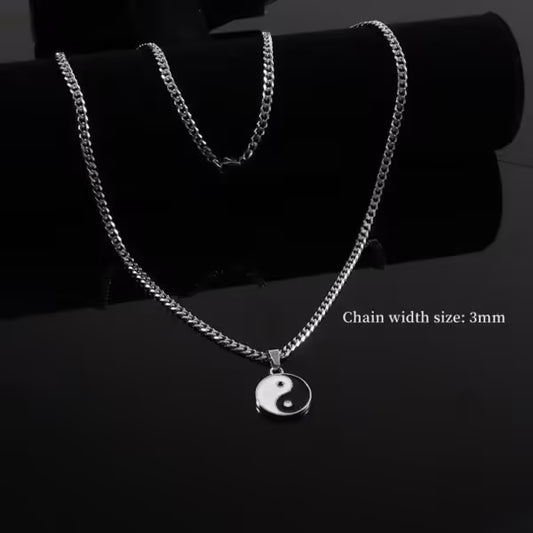 Collier unisexe Yin Yang Chain (EGN086)