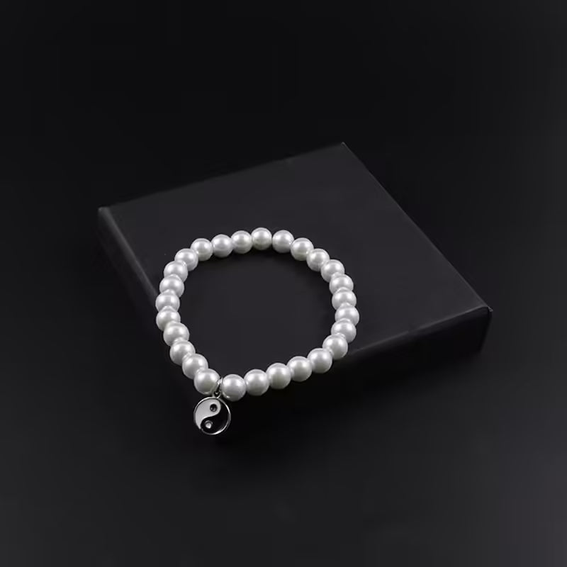 Bracelet de perles signe Yin Yang (EGBT006)