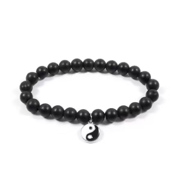 Bracelet de perles signe Yin Yang (EGBT006)