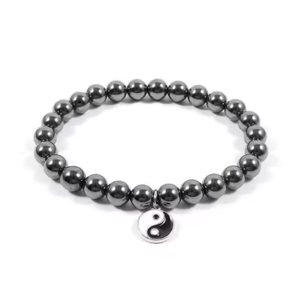 Bracelet de perles signe Yin Yang (EGBT006)