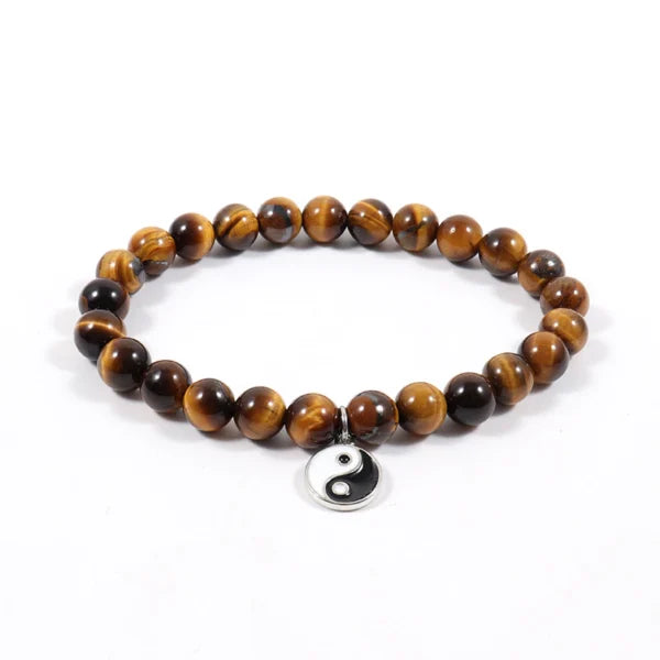 Bracelet de perles signe Yin Yang (EGBT006)