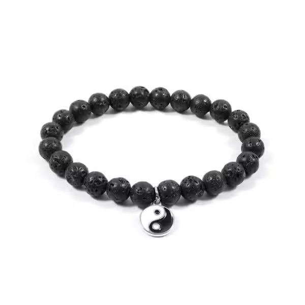 Bracelet de perles signe Yin Yang (EGBT006)