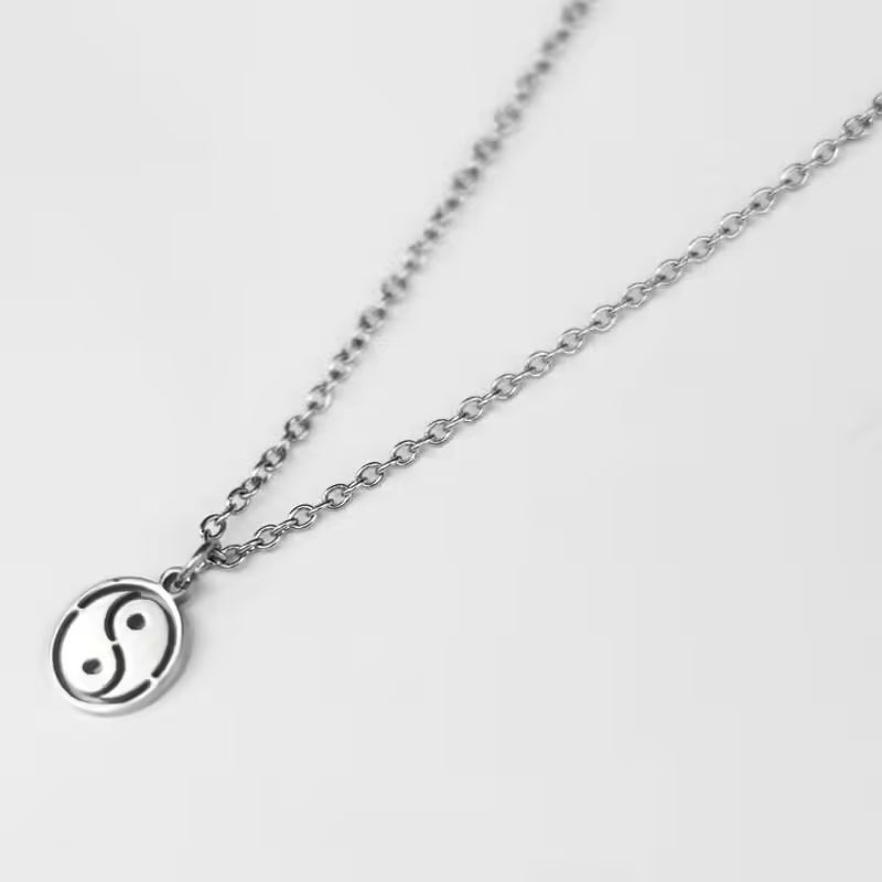 Yin Yang Symbol Pendant Men Necklace (EGN017)