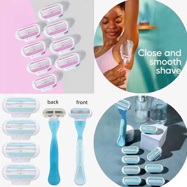 YS00063 Ladies Manual Shaver – Multifunctional Shaver for Armpits, Private Parts & Legs with 3-Layer Blades