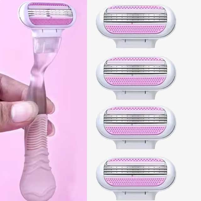 YS00063 Ladies Manual Shaver – Multifunctional Shaver for Armpits, Private Parts & Legs with 3-Layer Blades