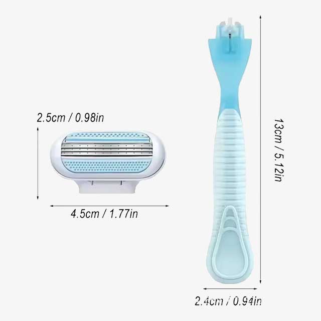 YS00063 Ladies Manual Shaver – Multifunctional Shaver for Armpits, Private Parts & Legs with 3-Layer Blades