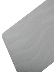 Stone Bath Mat with Wave Pattern – Quick-Dry Non-Slip Bathroom Floor Mat | 23.6 × 15.4 Inches