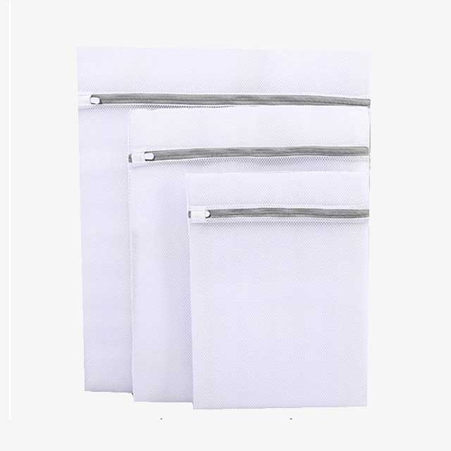 3Pcs Zippered Mesh Laundry Bags - Coarse Net Polyester Laundry Wash Bags for Washing Machines & Bra Protection
