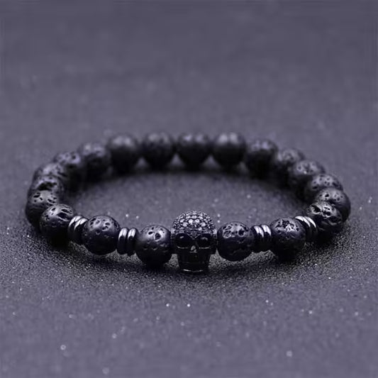 Bracelet de perles squelette en zircon (EGBT113)