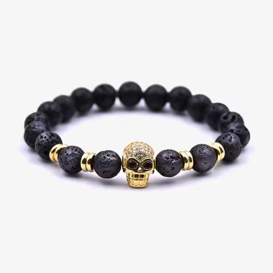 Bracelet de perles squelette en zircon (EGBT113)