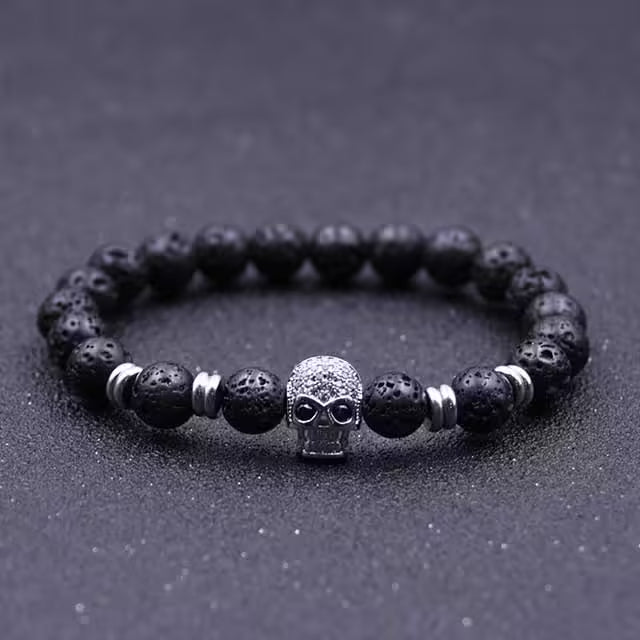 Bracelet de perles squelette en zircon (EGBT113)