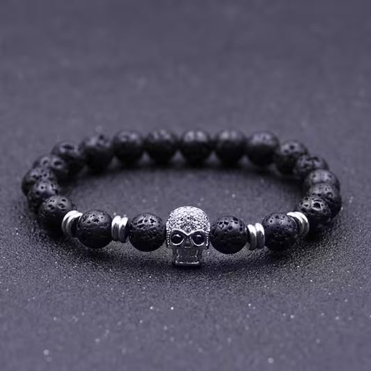 Bracelet de perles squelette en zircon (EGBT113)