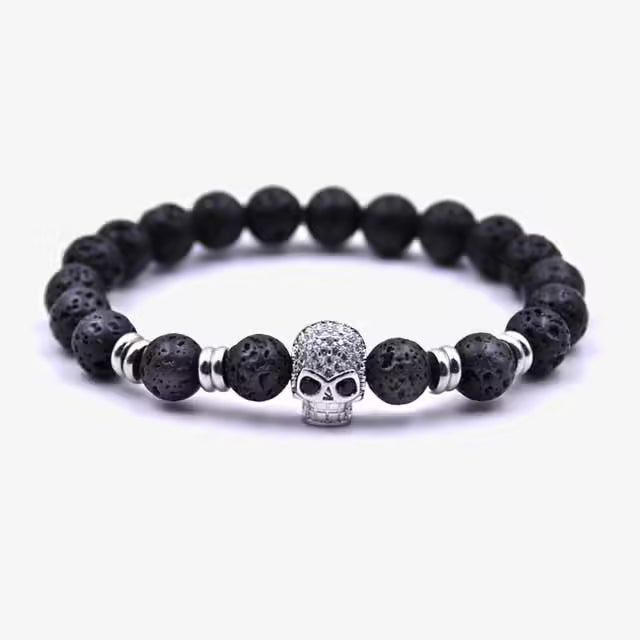 Bracelet de perles squelette en zircon (EGBT113)